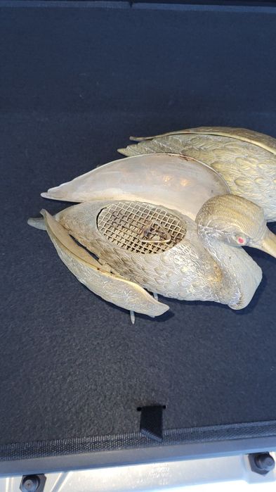 Aves  em bronze  decoração