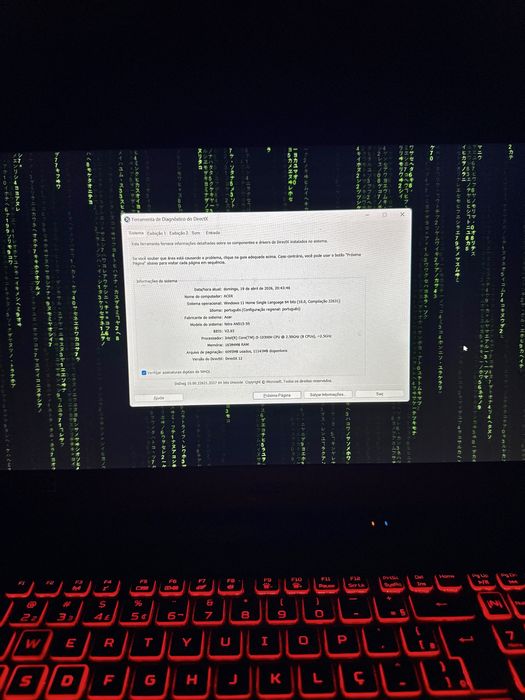 Acer Nitro 5 Gaming | i5 | 16GB RAM | GTX 1650 | Impecável - Layout PT
