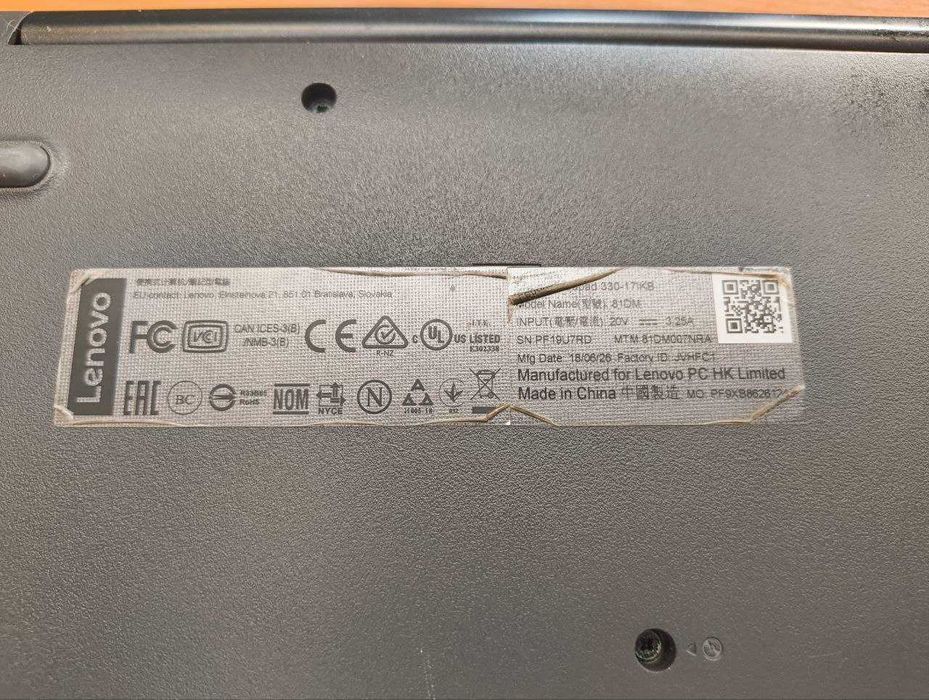 Ноутбук Lenovo Ideapad 330 17ikb