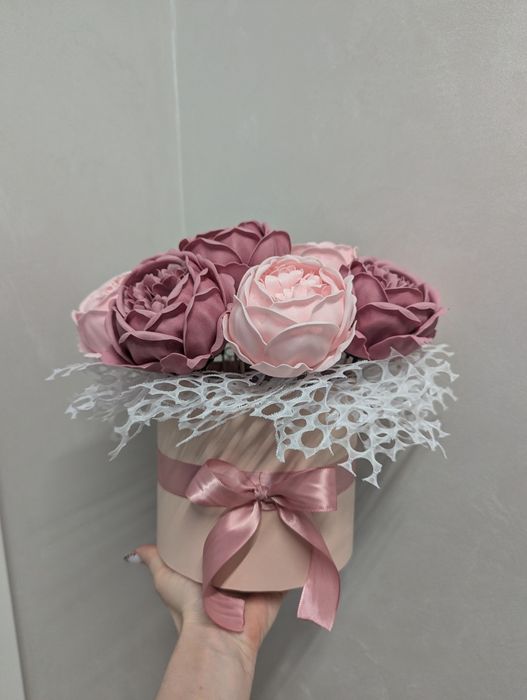 Букети з мила, мильних квітів, цукерок