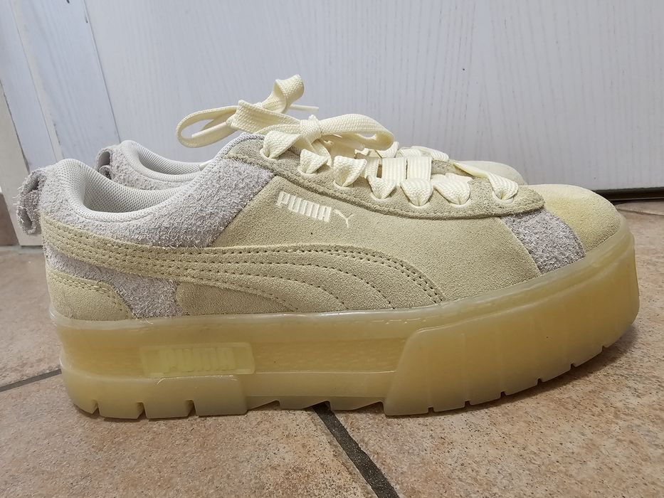 Sneakersy PUMA Mayze 38 beżowe platforma – jak nowe