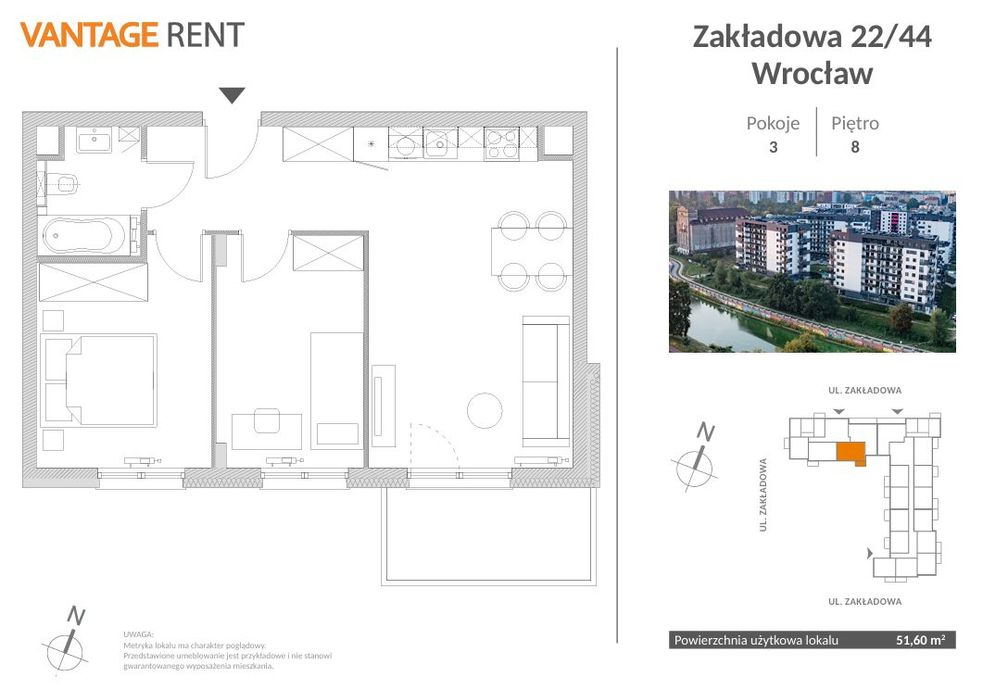 3 pokoje - Zakładowa 22/44 - Pets Friendly - Klucze od zaraz