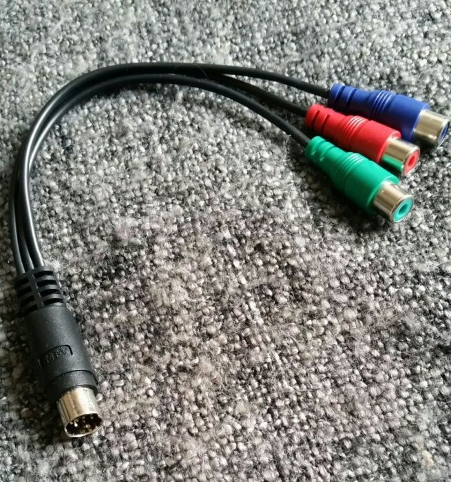 Komplet kabli video dvd scart svideo przejściówka rozdzielacz