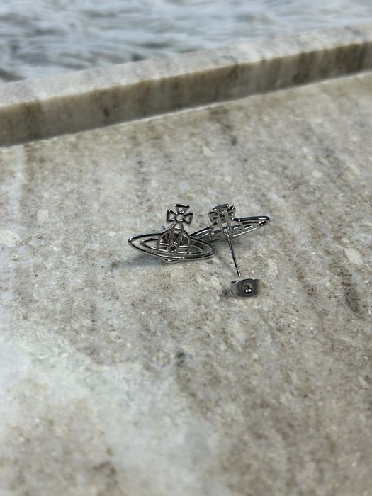 Vivienne Westwood Saturn Thin Lines Earrings сережки серьги вивиен