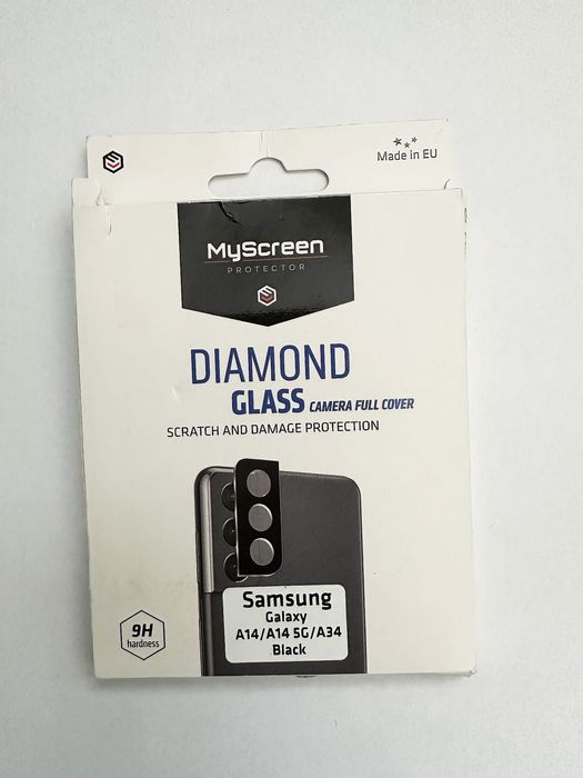 Szkło Diamond Glass na aparat Samsung Galaxy A14, A14 5G, A34 czarne
