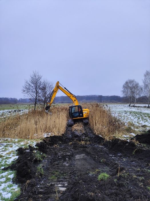 Spycharka gąsienicowa, mulczerrowanie nieuzytkow, koparka, minikoparka