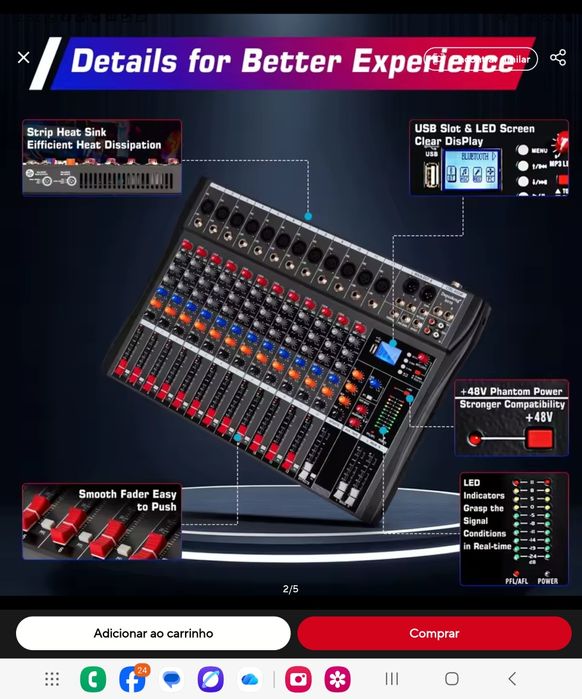 Mesa de mistura Depusheng DA12 NOVA