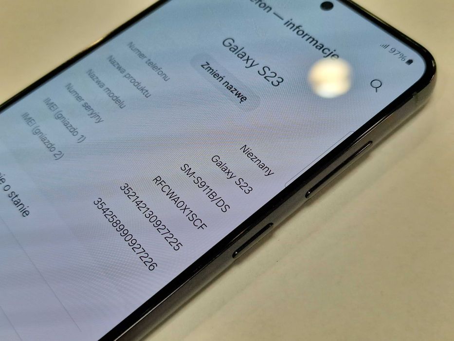 Samsung Galaxy S23/ 8GB/ 256GB/ Phantom Black/ Grade A- + ładowarka