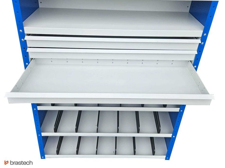 Organizer warsztatowy z przegrodami i szufladami NOWY 198x100x30 cm