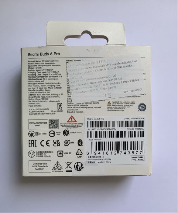 Redmi Buds 6 Pro - Como Novos / Negociável