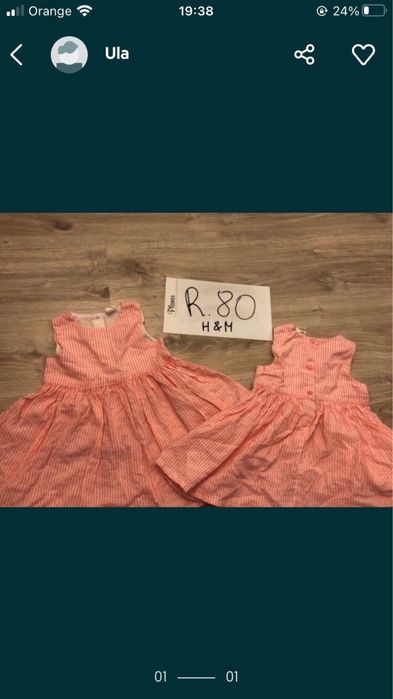 Sukienki h&m r 80 bliźniaczki bliźniaczek