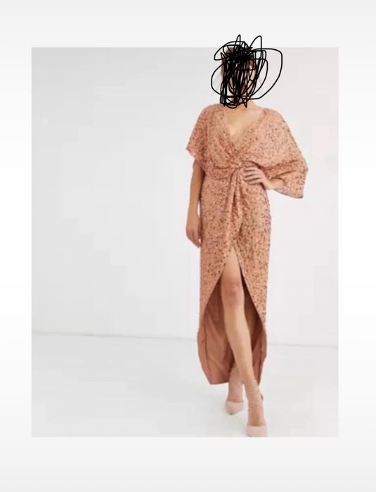 Asos suknia nowa cekinowa XS