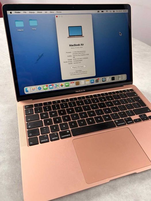 MacBook Air 13” Retina 2020 i3 / 8 GB RAM / rose gold – bardzo dobry stan