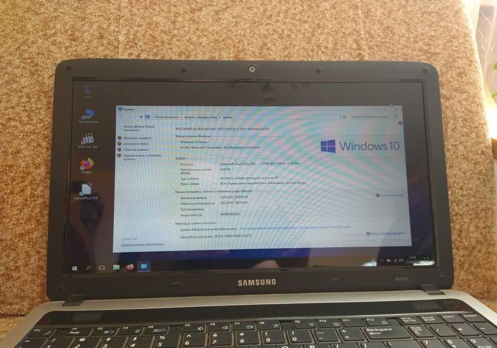 Samsung RV510, ekran 15.6", procesor Intel Celeron 2x2.30GHz, 4Gb Ram, ładny