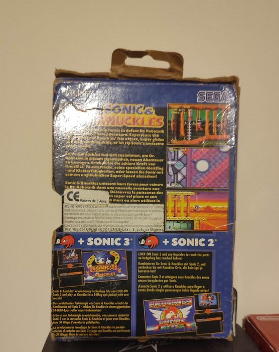 Caixa Sonic & Knuckles Mega Drive