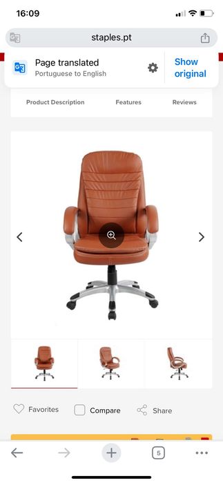 Leather office chair Staples