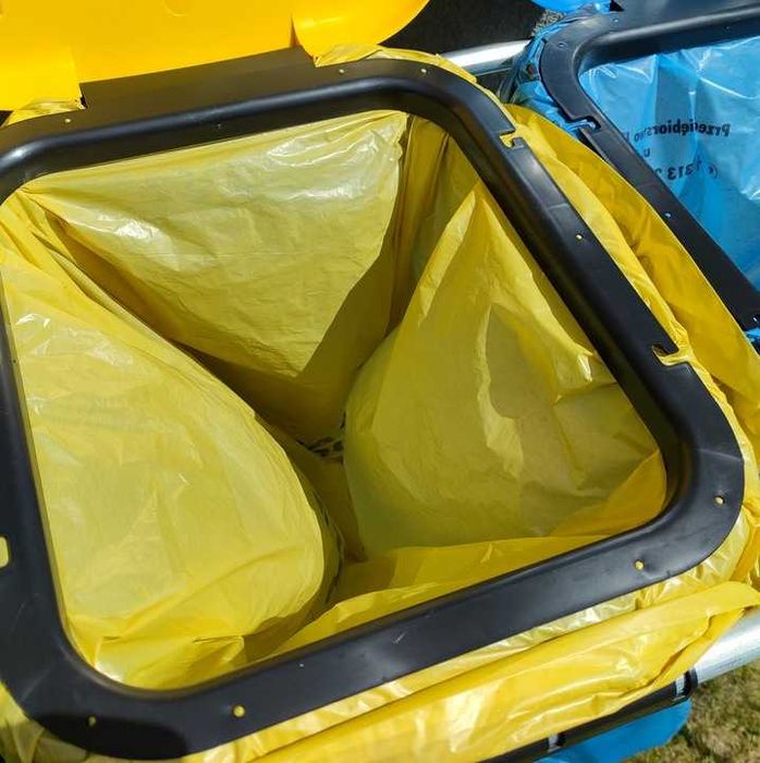 STOJAK METALOWY do Segregacji Śmieci Pojemnik KOSZ NA ODPADY na 3 WORK