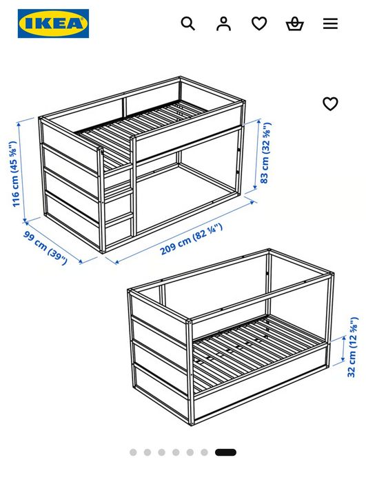 Cama de criança Kura Ikeia
