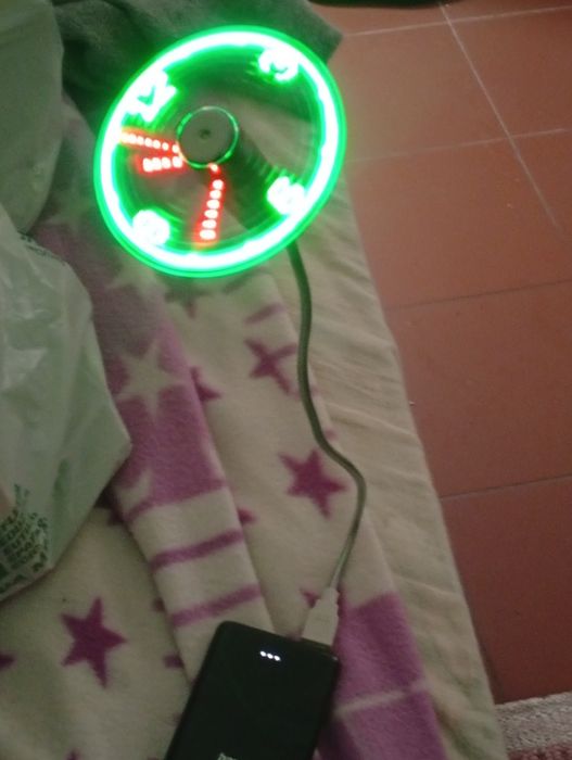 Relógio Ventoinha usb bem funcional