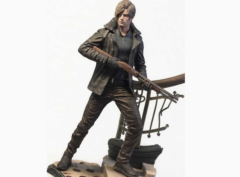 Ręcznie Malowana - FIgurka Resident Evil REQUIEM Leon S Kennedy 21cm