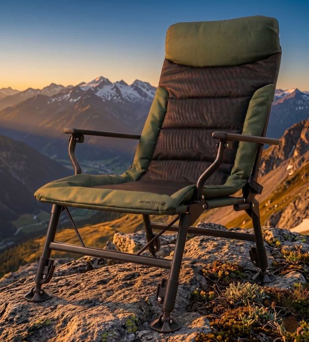 Krzesło Wędkarskie Turystyczne Kempingowe Składane Fotel na Ryby 180kg