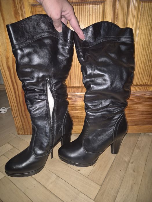 Шкіряні сапоги зимові нові Avis