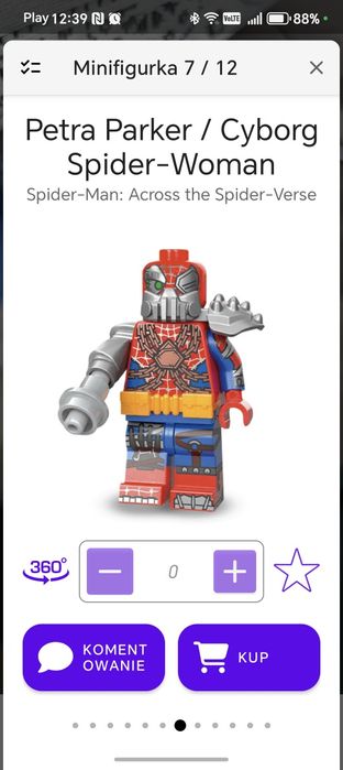 LEGO 71050 Minifigurka Cyborg Spider-Woman z serii Spiderman