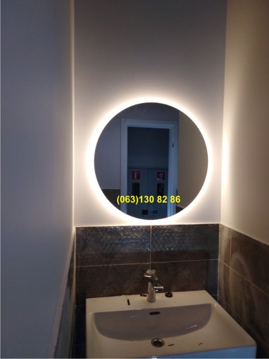 Влагостойкое зеркало с LED подсветкой. Дзеркало з підсвіткою.