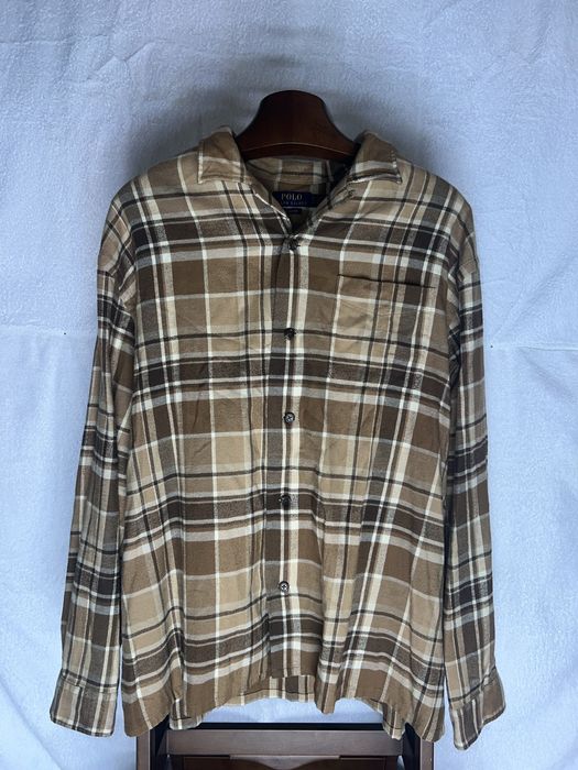 POLO RALPH LAUREN Men Plaid Brushed Flannel Shirt