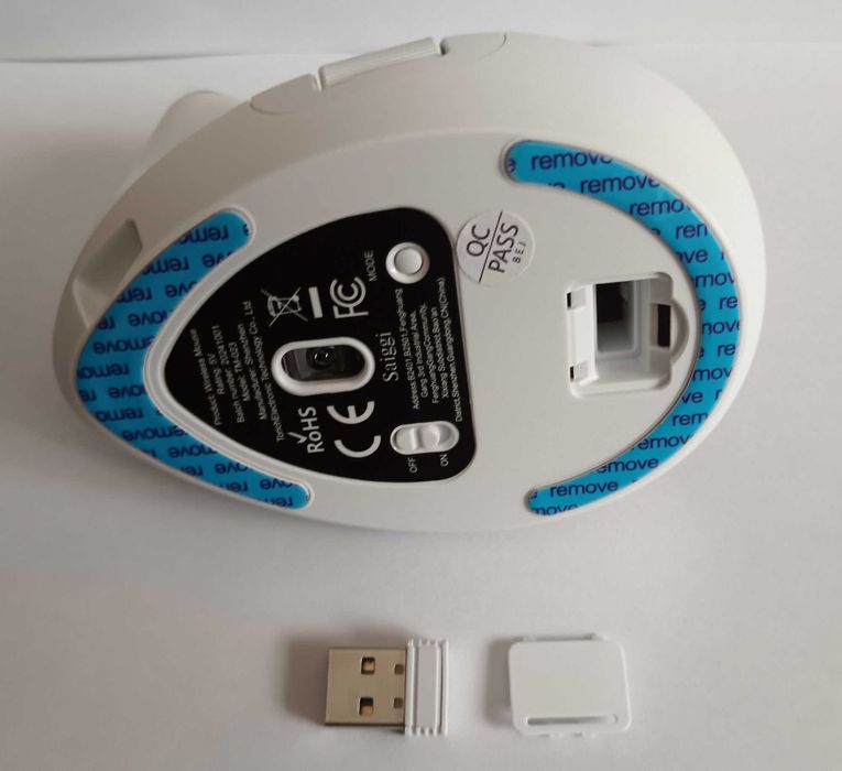 Нова топова вертикальна мишка Saiggi TM-023 White OLED 2.4G/BT/CAB 8000 DPI Bluetooth 5.2 650mAh Type-C ![Ціна включає в себе комісію за OLX Доставку]