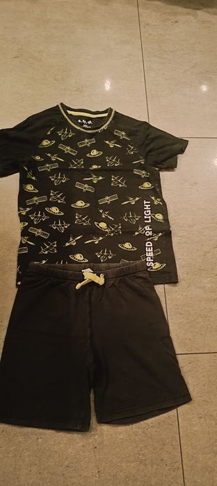 Piżama chłopięca z krótkim rękawem, 5 10 15, rozmiar 134/140 cm