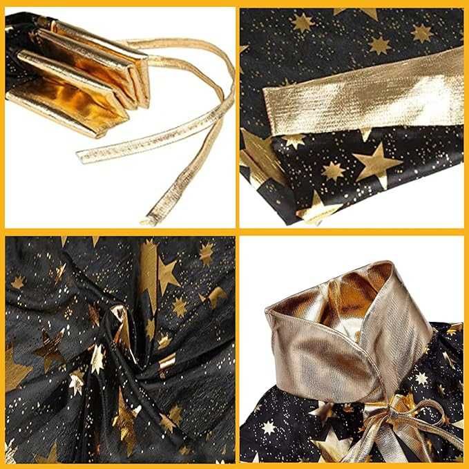 Przebranie Kostium HALLOWEEN Czarownica w Gwiazdki dla dzieci Q103