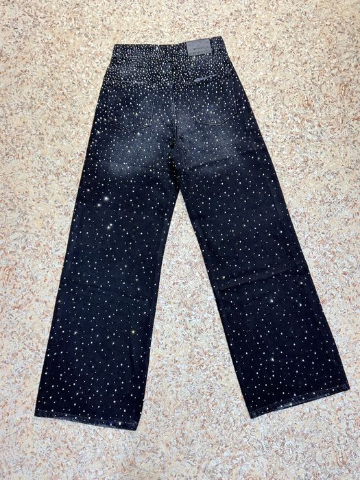 Жіночі джинси зі стразами | Чорний колір, темно-синій та коричневій