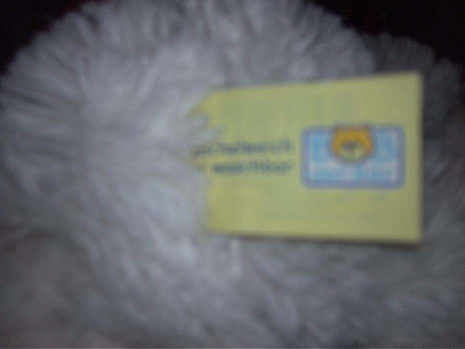 мишка белый в колпаке мягкая детская игрушка новый год дед мороз шарф