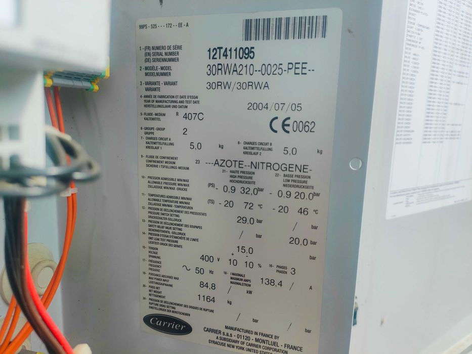 Chiller Agregat wody lodowej Wytwornica Carrier
