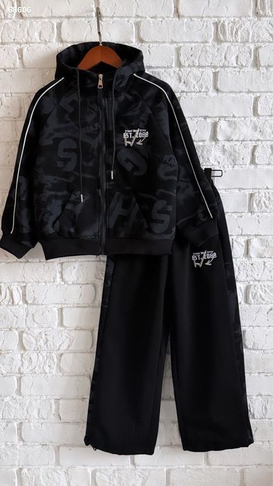 Костюм для хлопчика 134, 140, 146 см. оверсайз з широкими штанами