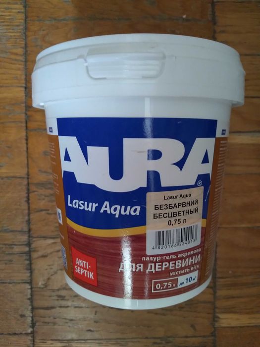 Лазур акрилова AURA LASUR AQUA, 0,75 л, безкольорова
