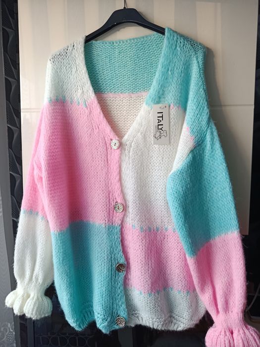 Sweterek damski włoski moher biust 115