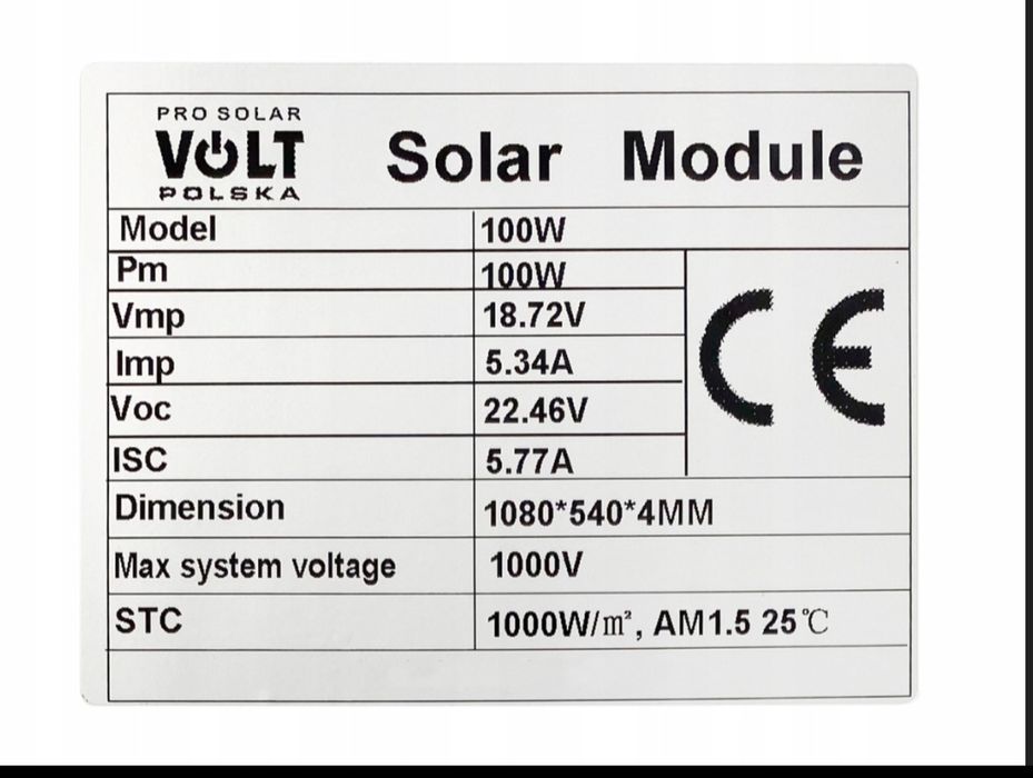 Panel elastyczny solarny 100W / Volt / nowy