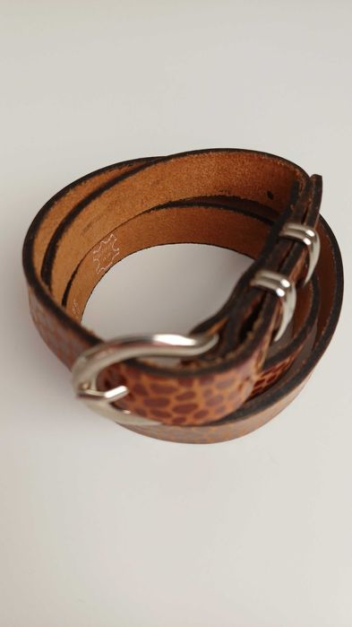 Skórzany pasek w cętki 80-85 cm