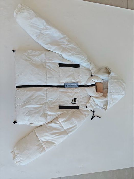 Курточка пуховик чорна жіноча  карл лагерфелд karl lagerfeld