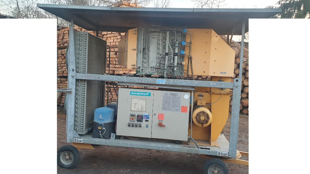 schładzarka do zboża suszarnia sluzer KK220 AHY na podwoziu przyczepy