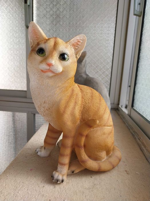 Estátua/estatueta gato amarelo