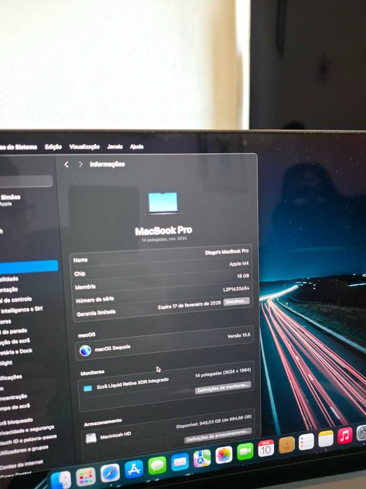 Macbook Pro M4 16GB 1TB Preto sideral