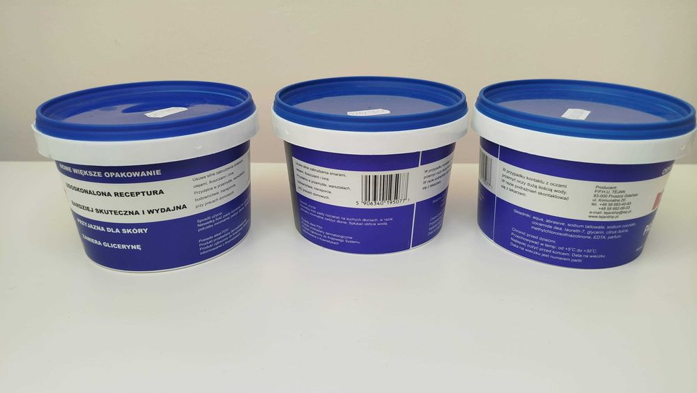 5x Pasta "BLACK CAT" 500 g niebieska i czerwona