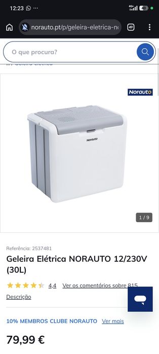 Cooler elétrico Norauto