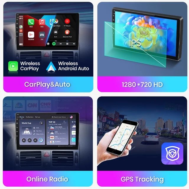 Rádio 2din android BMW série 1 E88 E81 E82 e e87 gps wifi Carplay NOVO