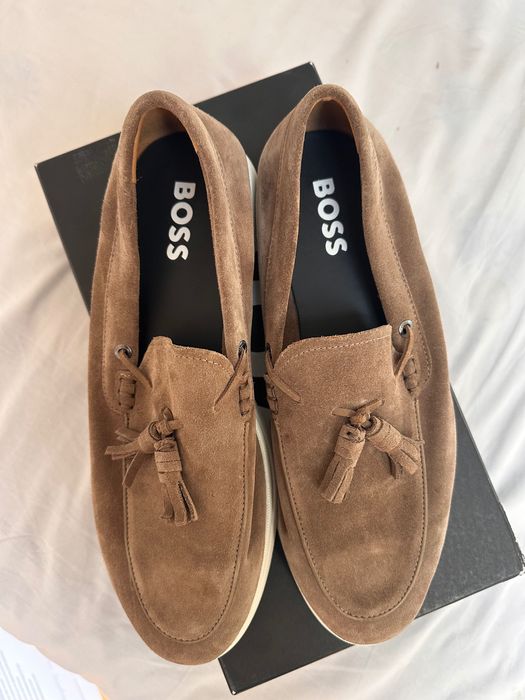 Mokasyny męskie beżowe/ piaskowe Hugo Boss rozm. 44