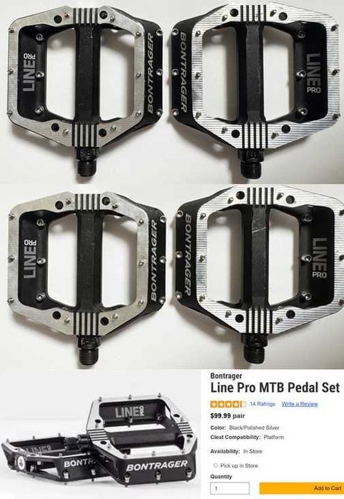 Велосипедні педалі Bontrager Line Elite НОВІ та Б/У і Line Pro