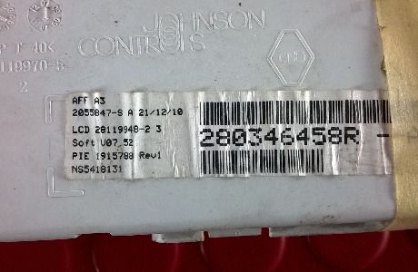 Ecra / Display Radio - 280346458R- RENAULT MEGANE III Hatchback